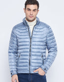 Camla Barcelona Metallic Blue Puffer Jacket