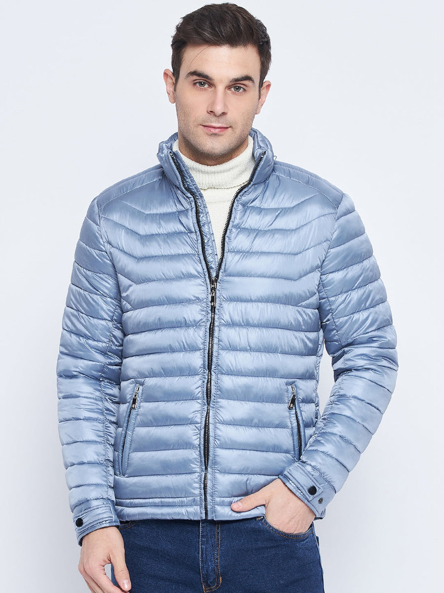 Camla Barcelona Metallic Blue Puffer Jacket