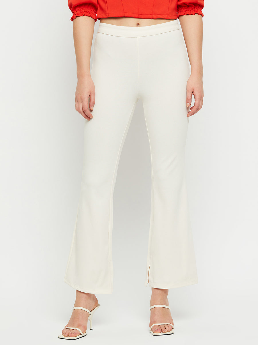 Buy White Trousers & Pants for Women by SELVIA Online | Ajio.com