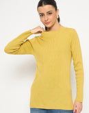 Madame Mock Neck Solid Yellow Skeeve