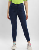 Madame Solid Mid Blue Skinny Fit Jeans