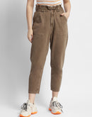 Madame Mid Rise Tapered Fit Brown Cargo