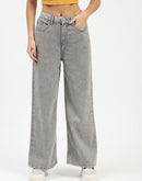 Madame Grey Wide-Leg Jeans