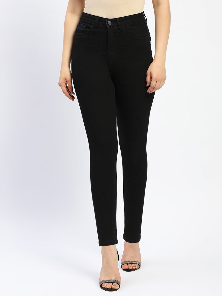 Madame Black Skinny Fit Cotton Blend Denim