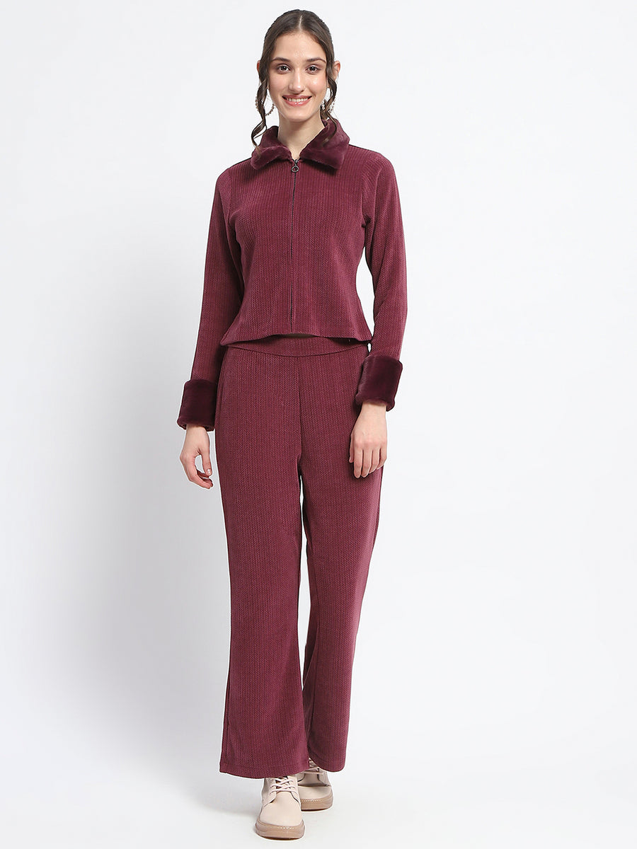 Madame Plum Velvet Detailed Ensemble