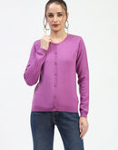 Madame Mauve Button-Up Cardigan