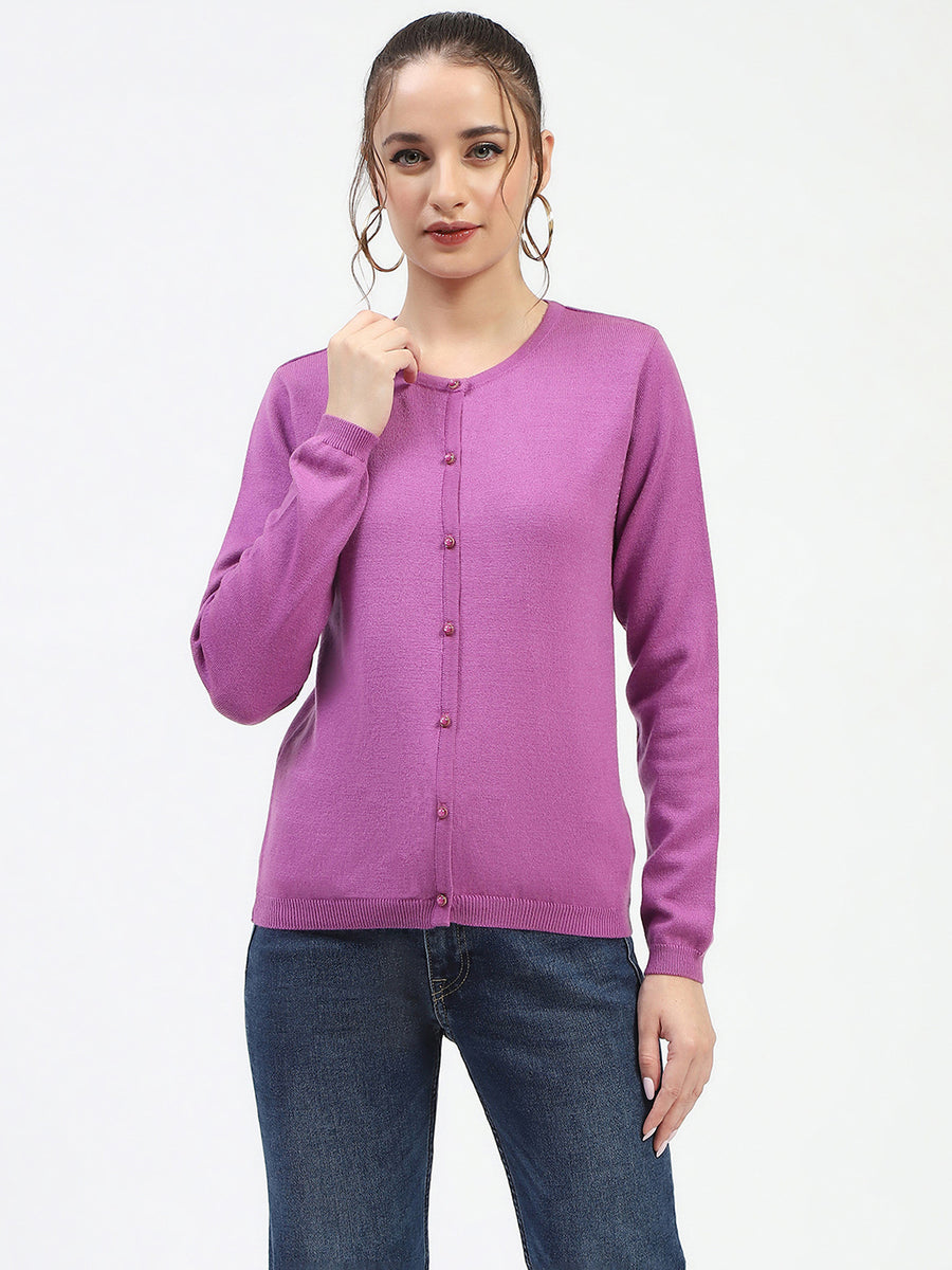 Madame Mauve Button-Up Cardigan