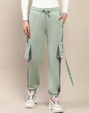 mSECRET Cotton Colorblock Green Track Bottoms