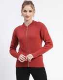 Madame Blush Full-Zip Knit Sweater