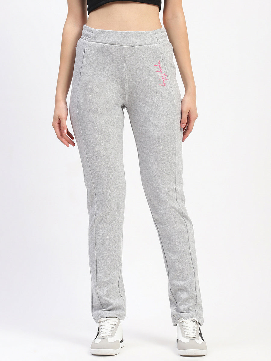 mSECRET Embossed Pleated Cotton Grey Track Bottoms