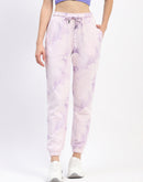 mSECRET Camouflage Print Cotton Mauve Joggers