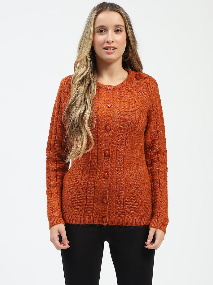 Madame Orange Buttoned Cardigan