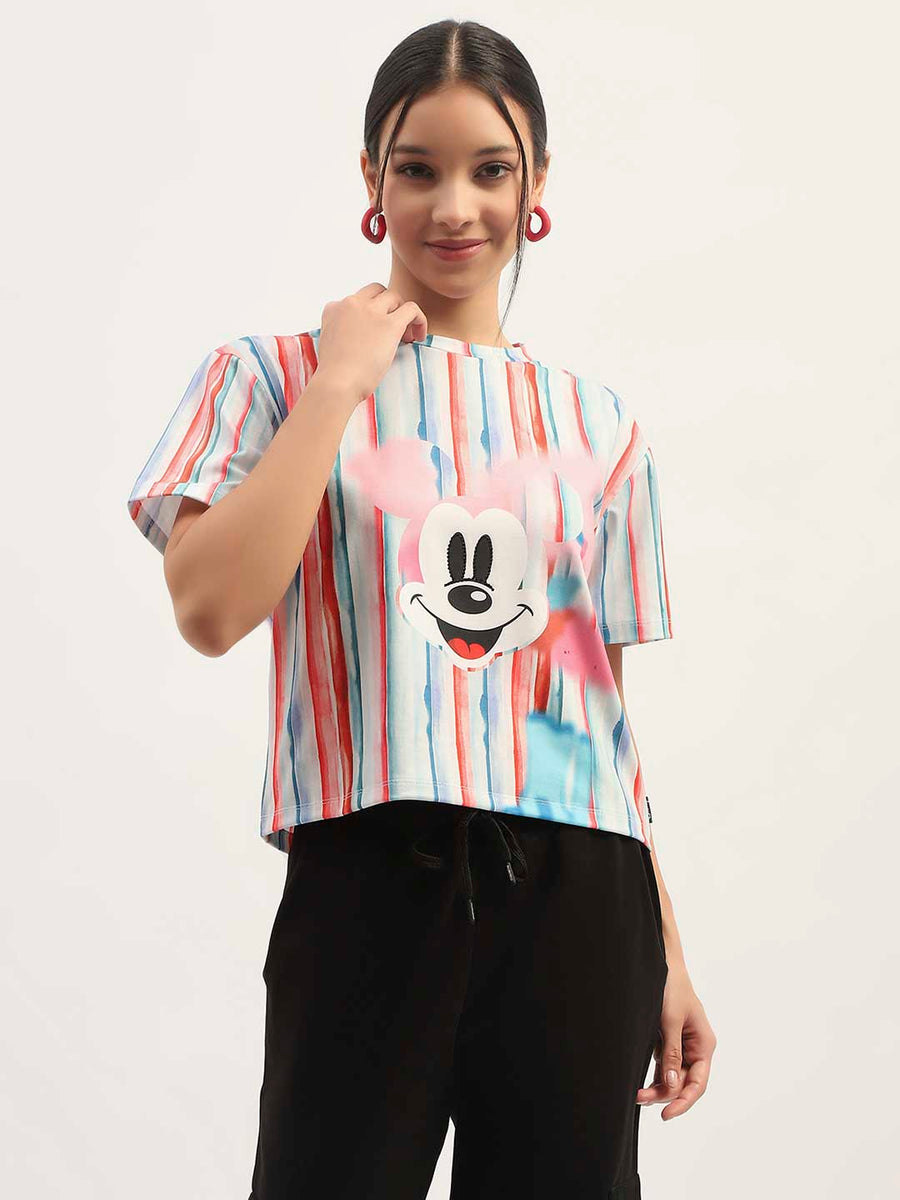 Madame Disney Printed White Top