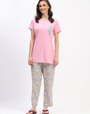 mSECRET Pink Short-Sleeve Tee and Colorful Floral Print Pajama Set