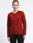 Madame Rust Cable Knit Button Down Cardigan