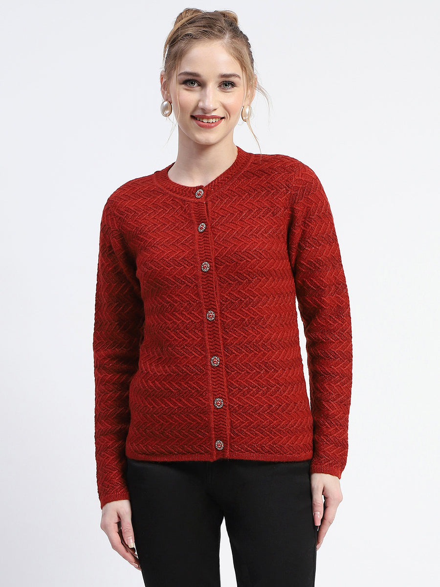 Madame Rust Cable Knit Button Down Cardigan