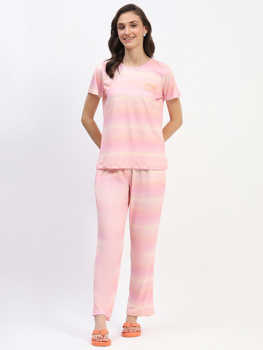 mSECRET Peach Ombre Short-Sleeve Night suit Set