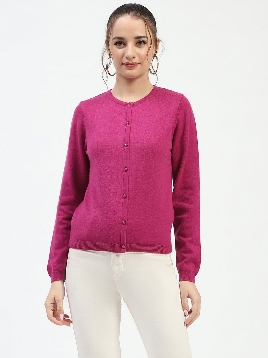 Madame Magenta Button-Up Cardigan