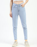 Madame Ice Blue Skinny Fit Cotton Jeans