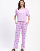 mSECRET Disney Typography Mauve Nightsuit Set