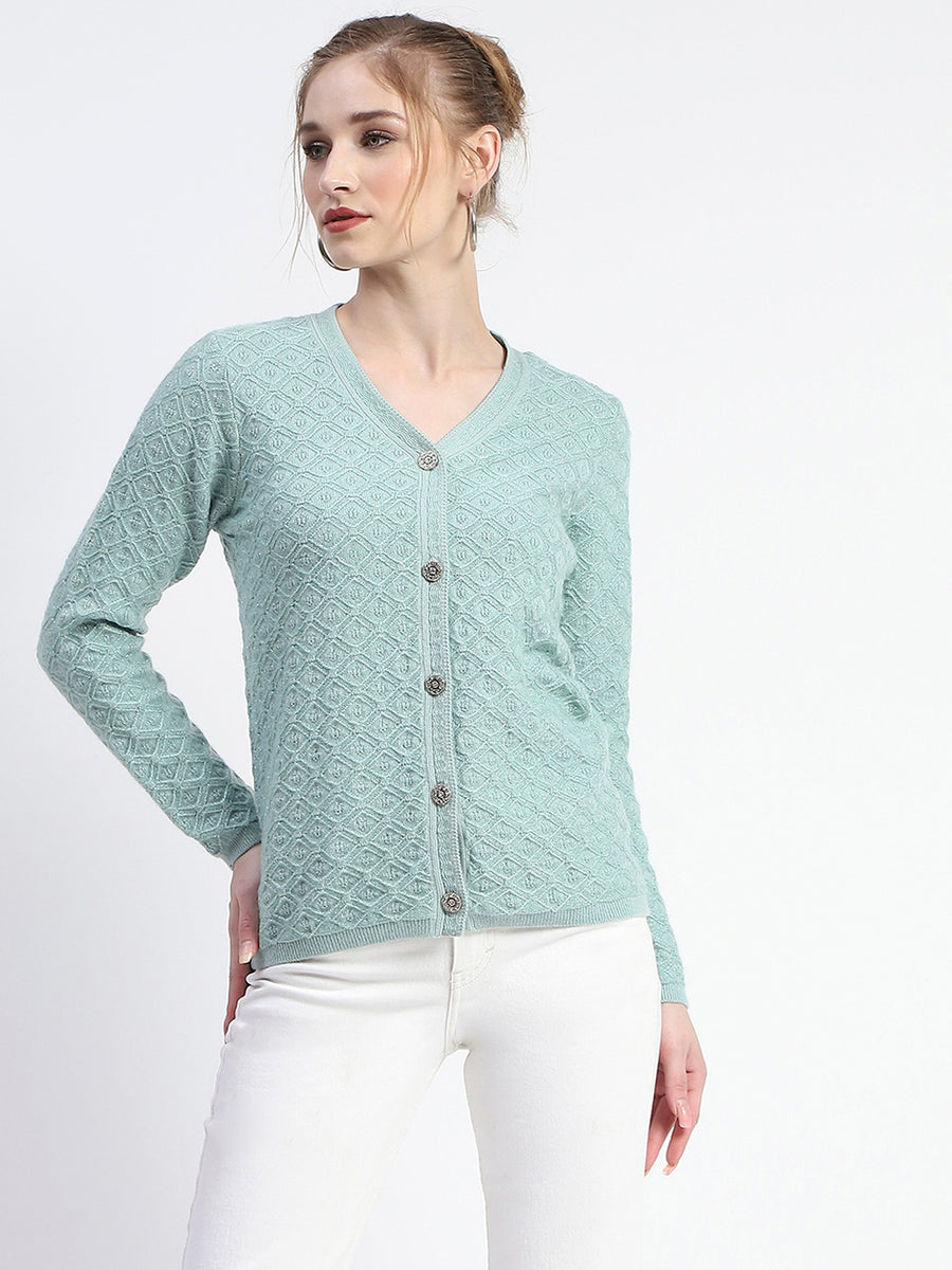 Madame Mint V-Neck Knit Cardigan