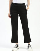 Madame Black Cotton Track Bottoms