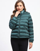 Madame Quilted Cotton Green Puffer Jacket