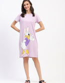 mSECRET Disney Graphic Print Cotton Lilac Sleep shirt