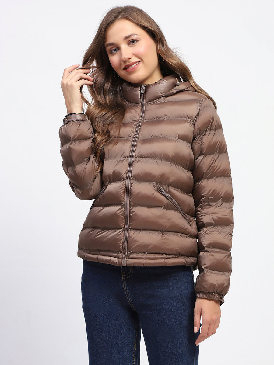 Madame Quilted Brown Puffer Jacket