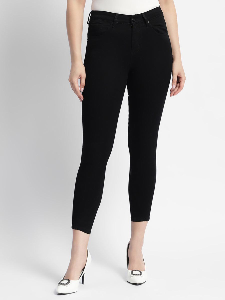 Madame Black Mid Rise Skinny Fit Jeans