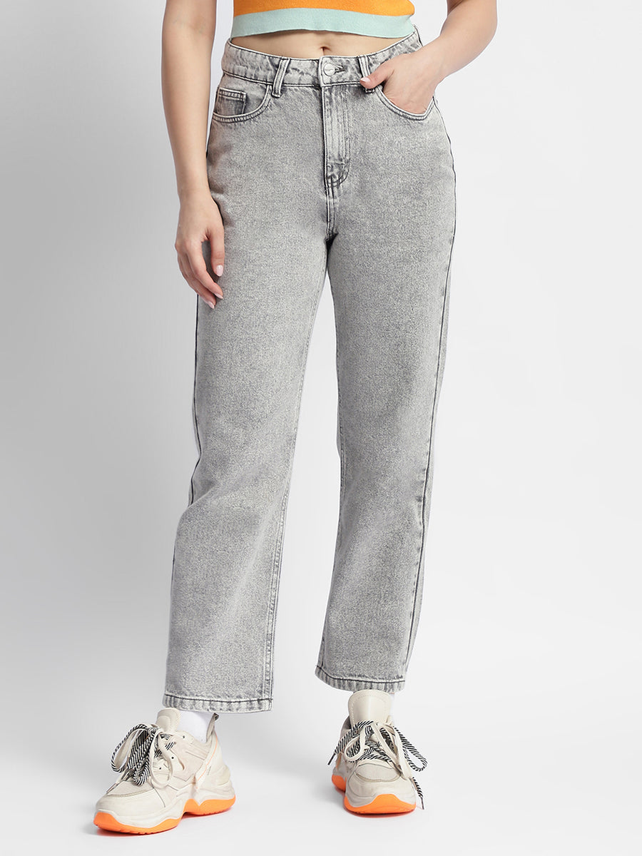 Madame Grey Straight Fit Jeans