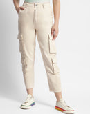 Madame Mid Rise Tapered Fit Off-White Cargo