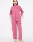 mSECRET Self Designed Zip Top and Pink Night Suit