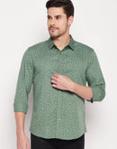 Camla Barcelona Abstract Print Green Shirt