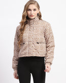 Madame Camouflage Beige Puffer Jacket