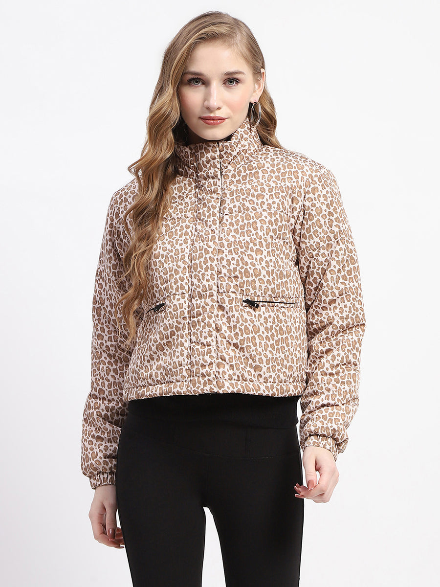 Madame Camouflage Beige Puffer Jacket