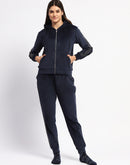 mSECRET Zipped Navy Blue Top and Bottom Night Suit