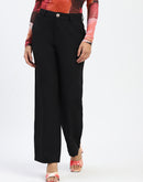 Madame Black Straight Fit Trousers