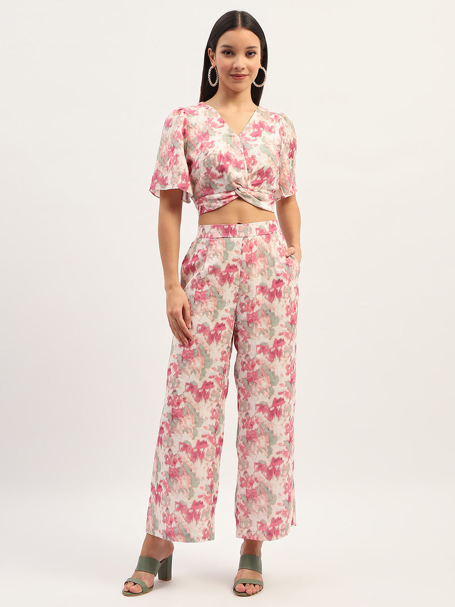 Madame Floral Print Off White Co-Ord Set