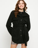 Madame Black Zipper Shacket