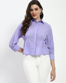 Madame Cinched Waist Lilac Shirt