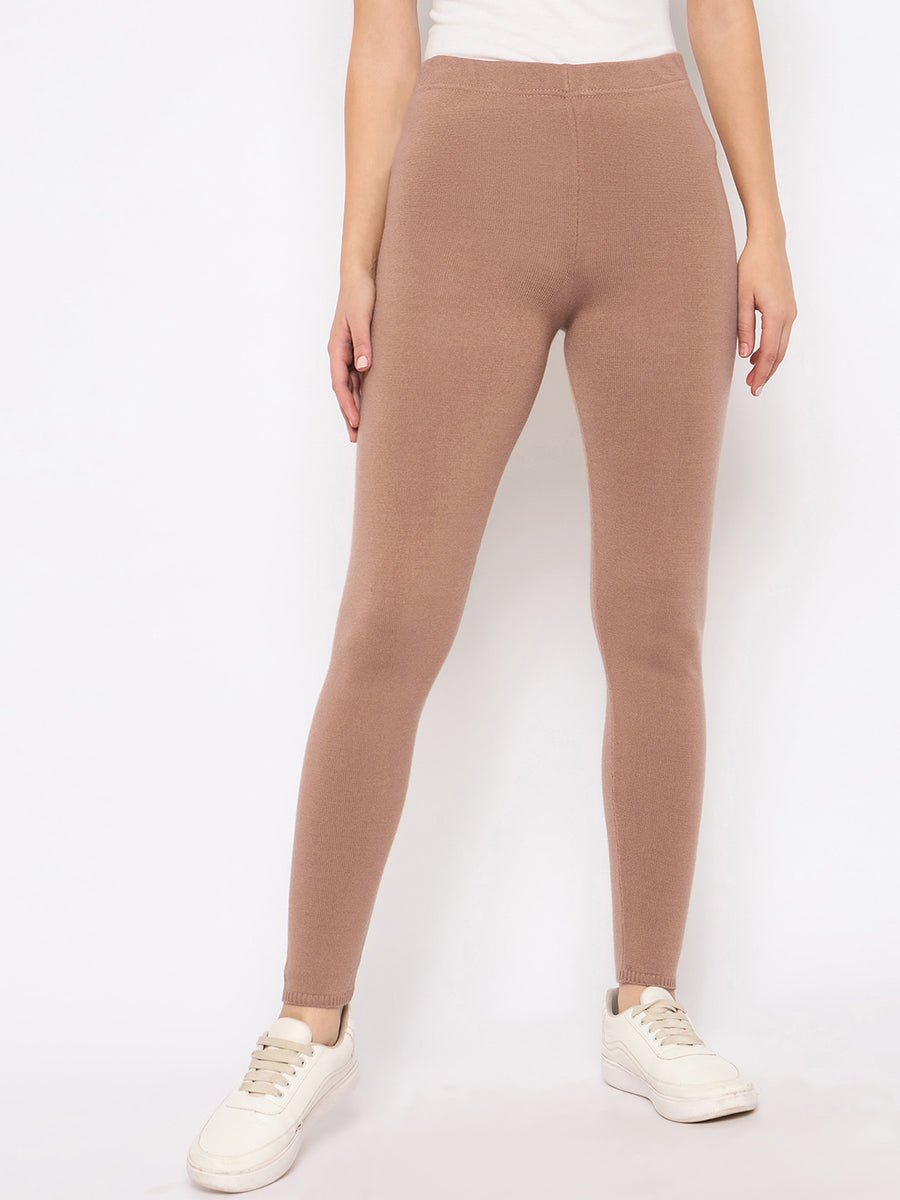 Madame Skinny Fit Brown Tights