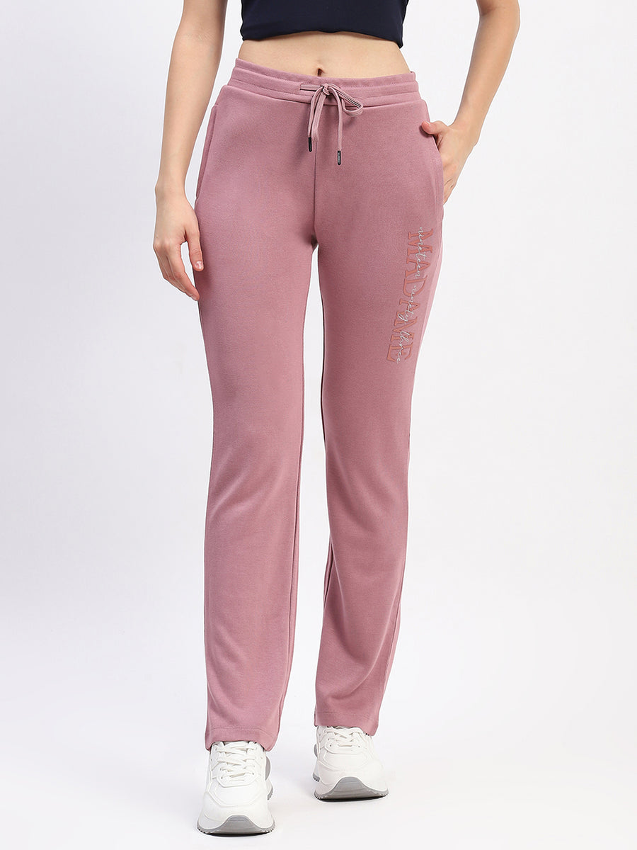 mSECRET Typography Drawstring Waist Pink Track Bottoms