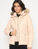 Madame Corduroy Two In One Beige Quilted Jacket