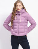 Madame Mauve Quilted Puffer Hood Jacket