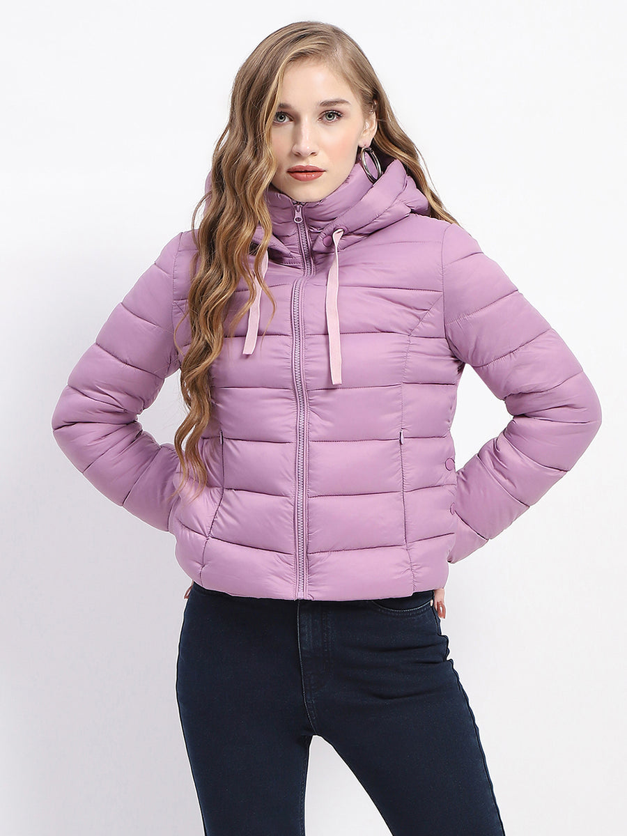 Madame Mauve Quilted Puffer Hood Jacket