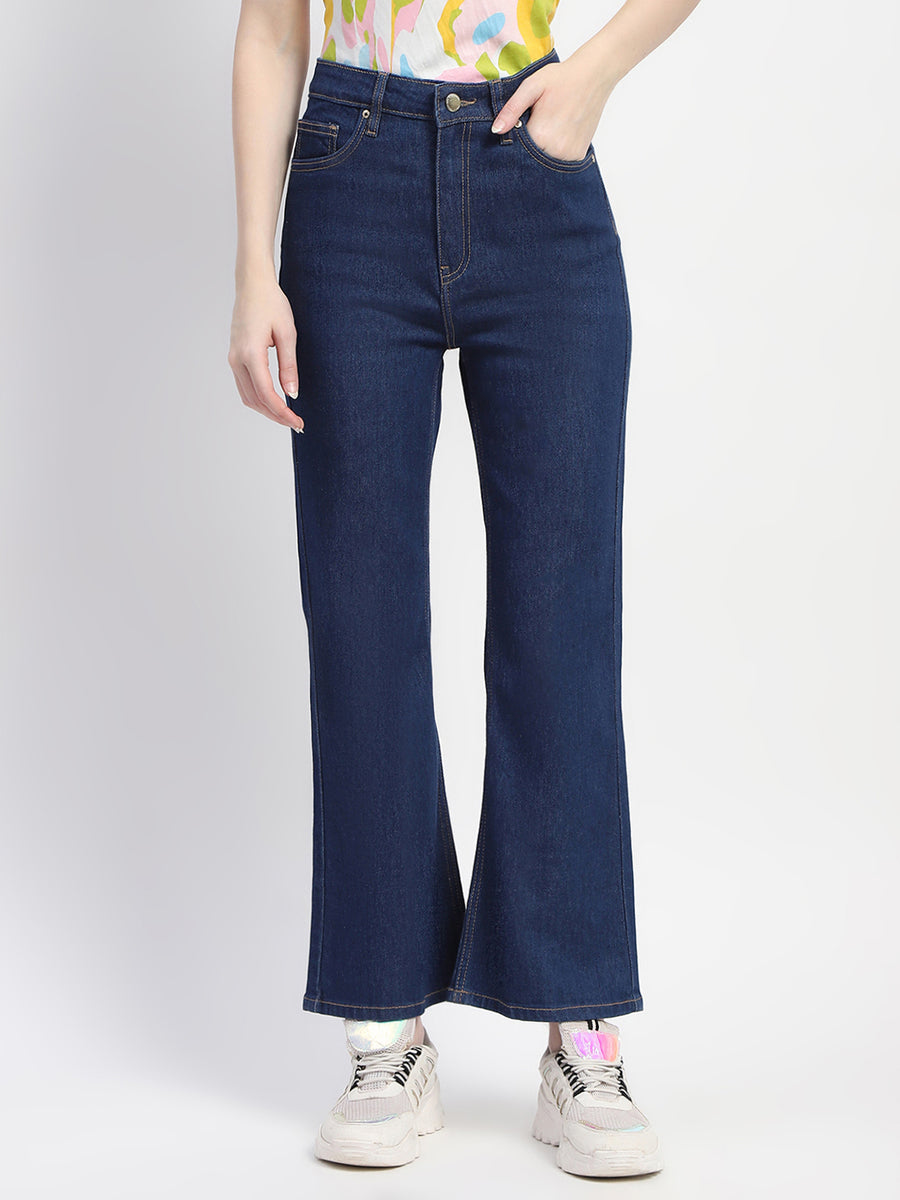 Madame Bootcut Solid Indigo Denim