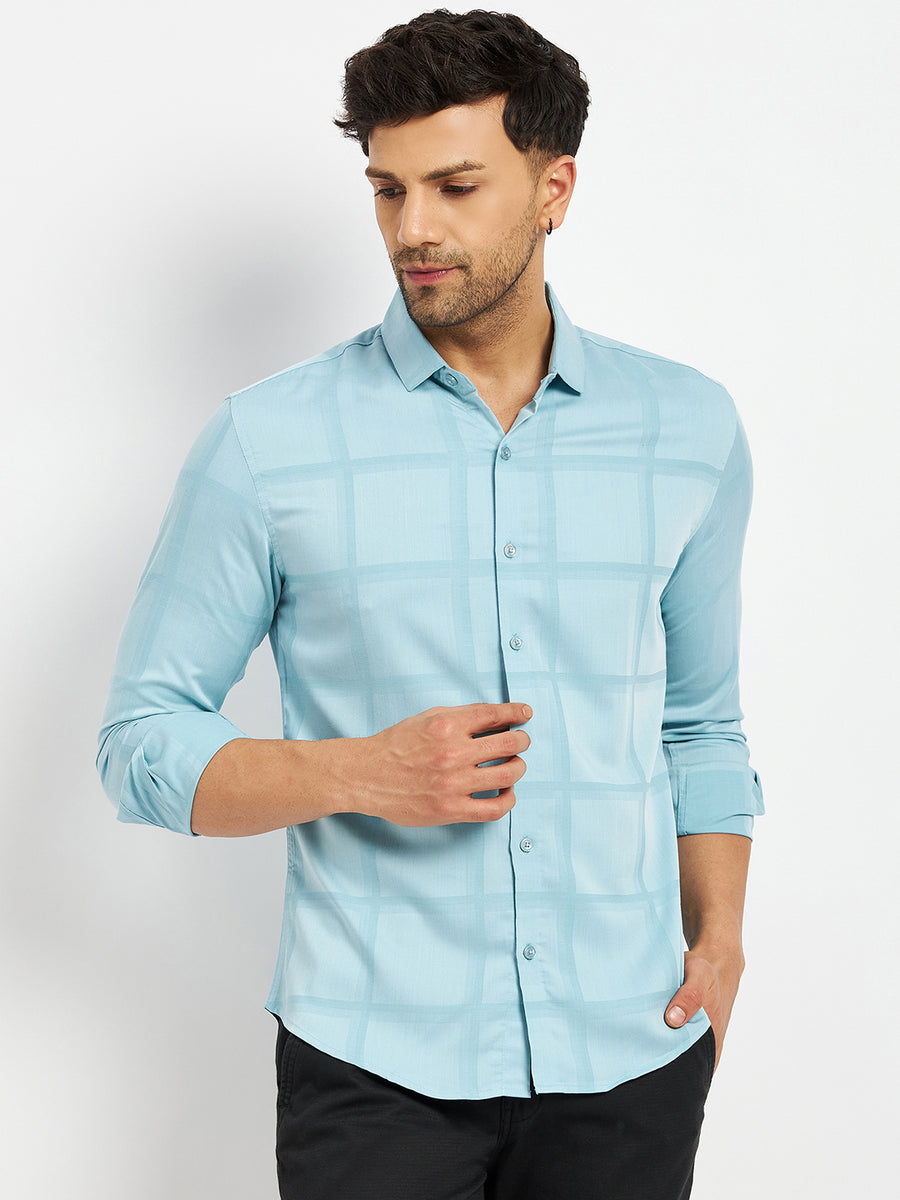 Camla Iceblue Shirts For Men