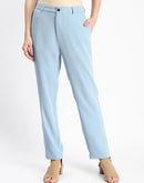 Madame Sky Blue Tapered Fit Trousers