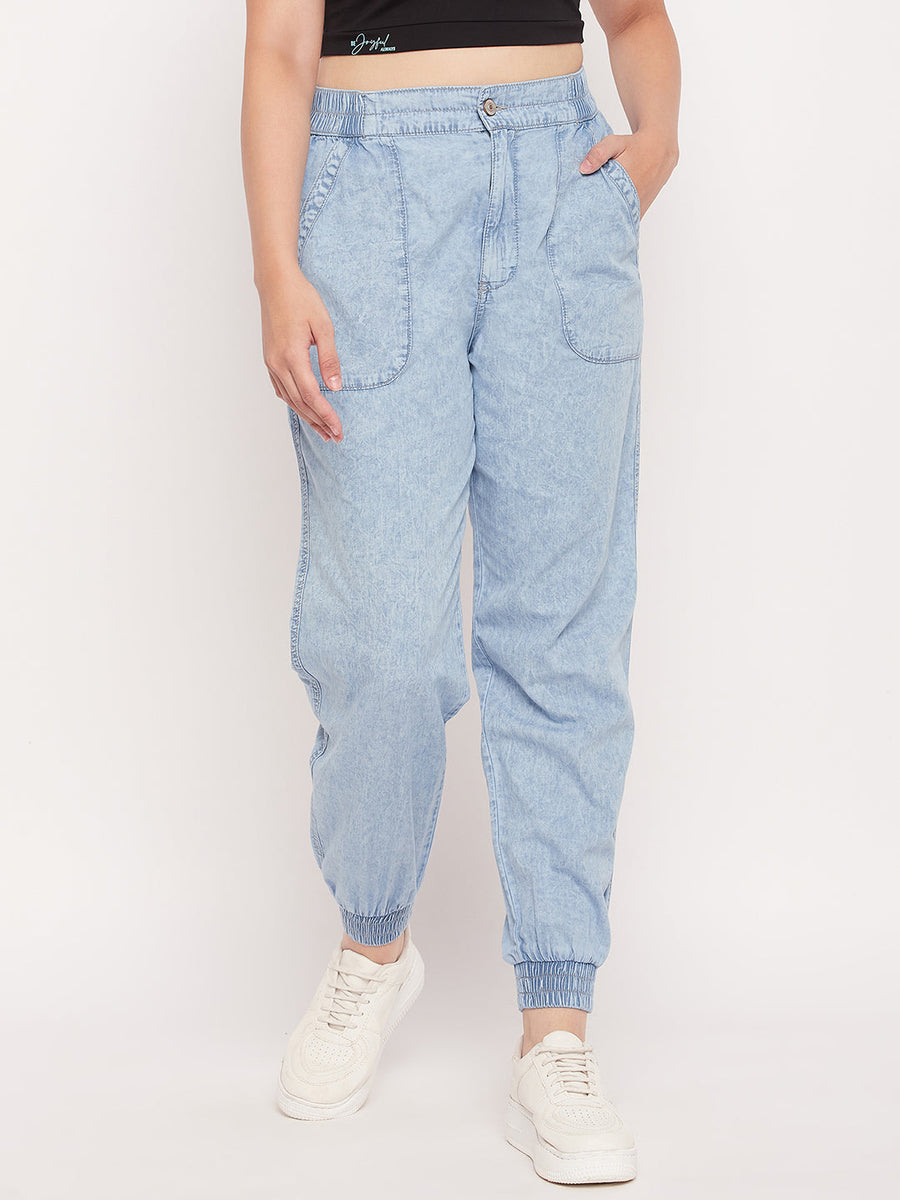 Madame Blue Elasticated  Joggers